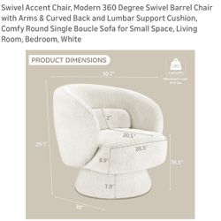 Cream Color Accent Chair 