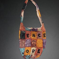Patch work cross body bag