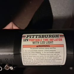 PITTSBURGH 12V Portable Tire Inflator with LED Light
