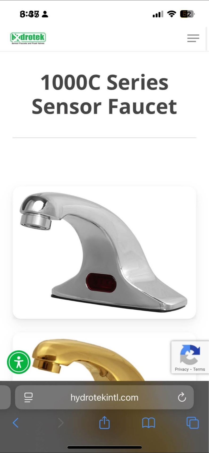 5 pcs Sensor faucet Hydrotek HB-1000C-LR Chrome Sensor Faucet with Control Box