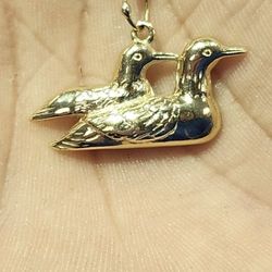 14kt Yellow Gold Duck Pendant 