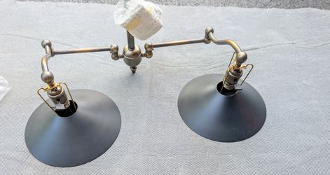 Rejuvenation Antique Brass & Matte Black Light (NIB / Never Installed)