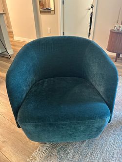 World Market Velvet Swivel Chair