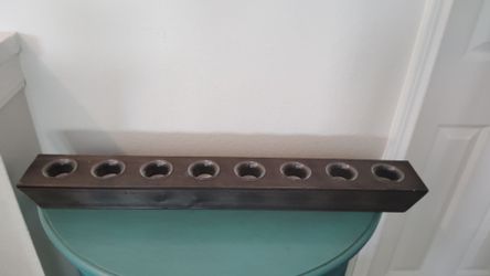 Wood candle holder