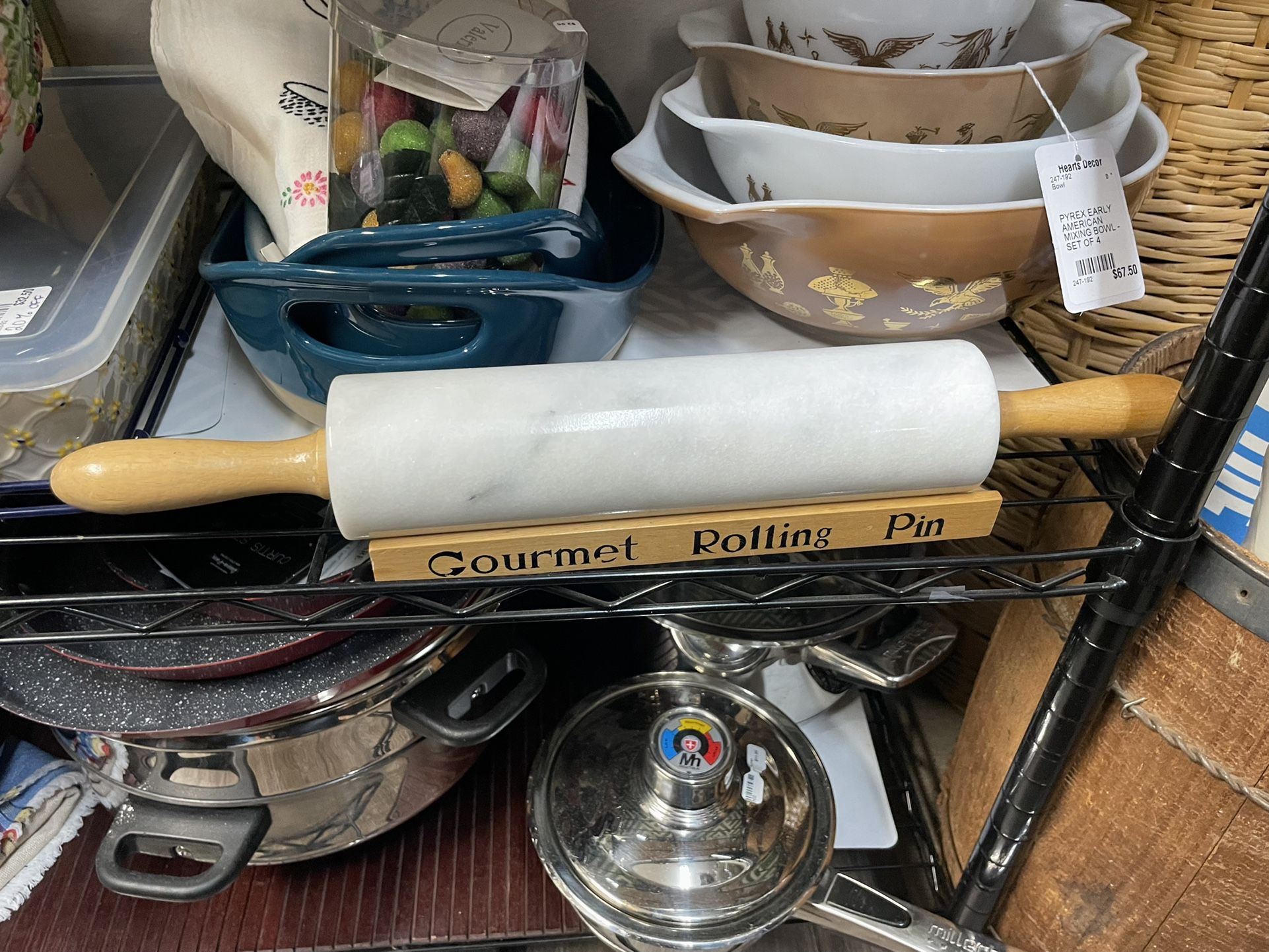 Marble Rolling Pin W/ Stand
