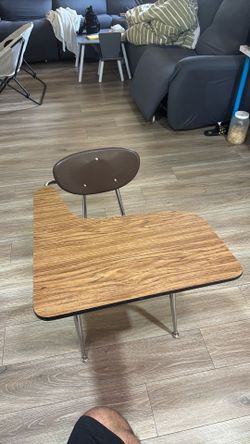 School Student Desk with Attached Chair – Good Condition