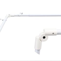 1” White Corner Curtain Rod 