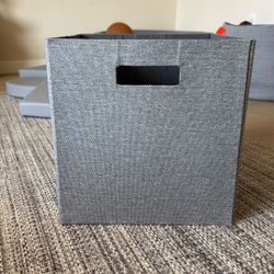 Gray 12x12 Fabric Bins X6