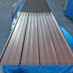 Lamina Cafe Brown Corrugated Metal Panels · Roofing · Siding · Carports