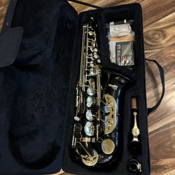 Black And Nickel Alto Saxophone And Starter Kit