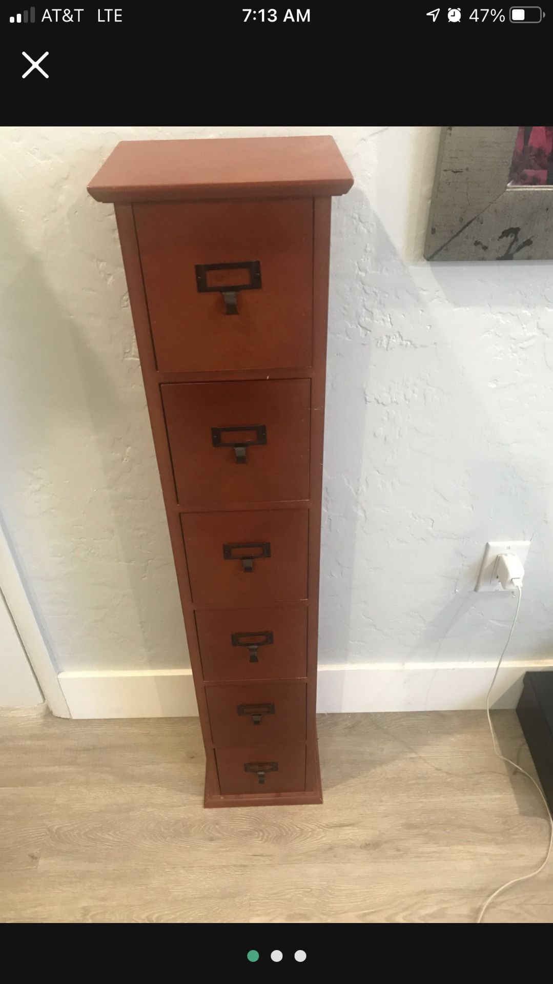 Unique Wooden 6 Drawer Chest-GREAT for Jewelry