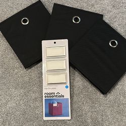 Black Room Essential Collapsible Bins
