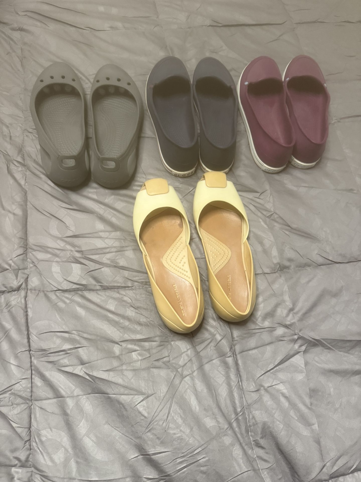 Crocs, Crocs boat shoes, sand shoes, and Italian dress shoes Size 8