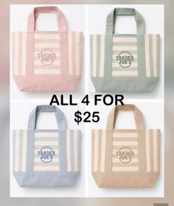Set of 4 Trader Joe’s bags $25
