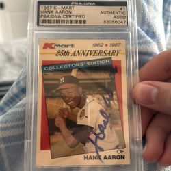 Signed Hank Aaron 25th anniversary card