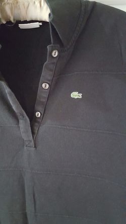 Black Lacoste Polo Shirt. Woman's Shirt.