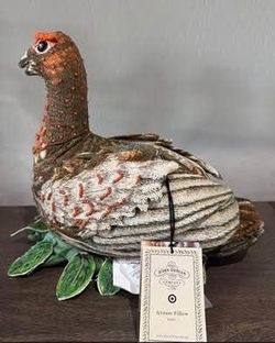 New: John Derian Limited Edition Beaded Grouse Pillow