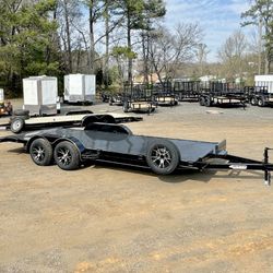 New 7x20 Premium Hd Deluxe Car Hauler Trailer With Aluminum Mag Wheels