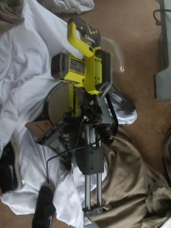 Miter saw and table saw and air compressor