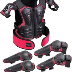 Kids Dirt Bike Gear, Motorcycle Armor Vest Suit for Motocross ATV,Elbow Knee Back Chest Protection - Brand New