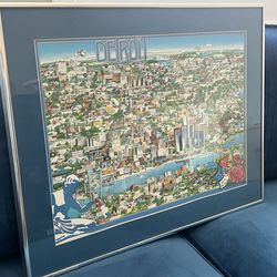 DETROIT framed print