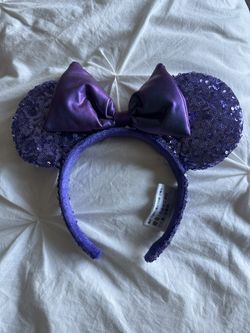 Minnie Mouse Purple Glitter Ears