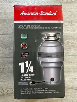 American Standard Garbage Disposal ASD-1250 1.25HP Insinkerator Badger Refrigerator Stove Washer Dryer LG Samsung Whirlpool