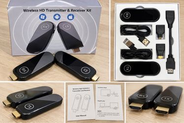 Wireless HDMI Transmitter & Receiver Kit – 1080P HD Video Streaming, TX/RX Set