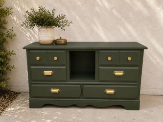 Kathy Ireland Olive Grove Buffet Table | Solid Wood Sideboard