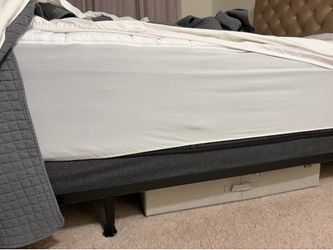 Queen bed mattress and frame