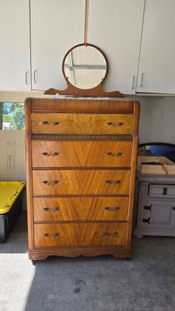 Vintage Waterfall Art Deco Dresser