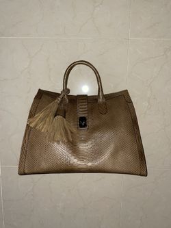 Claudia Firenze Genuine Leather Brown Handbag Made In Italy 