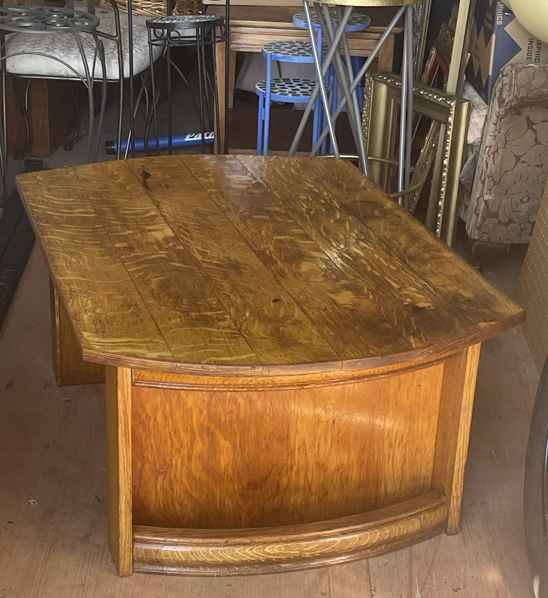 Antique Tiger Oak Coffee Table