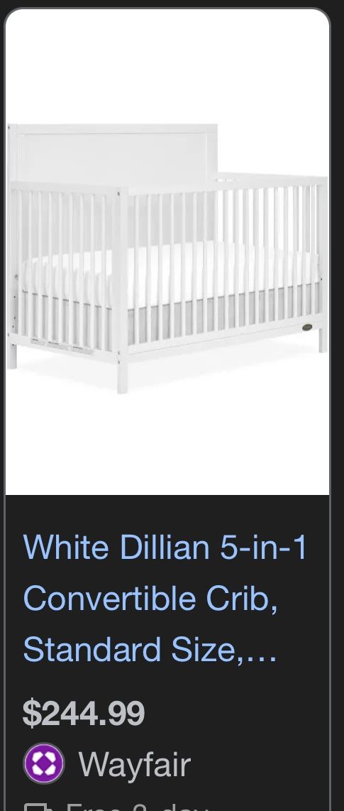 5 In 1 Crib With Musical Attachment