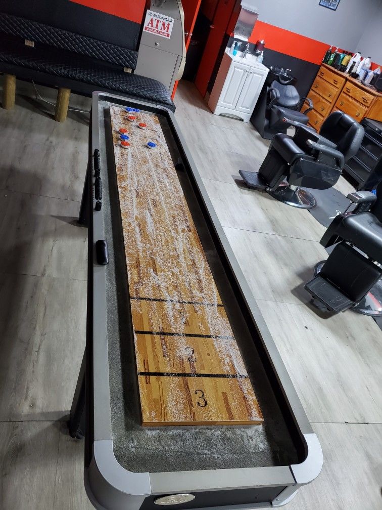 Shuffleboard Table Complete And Ready For Enjoyment