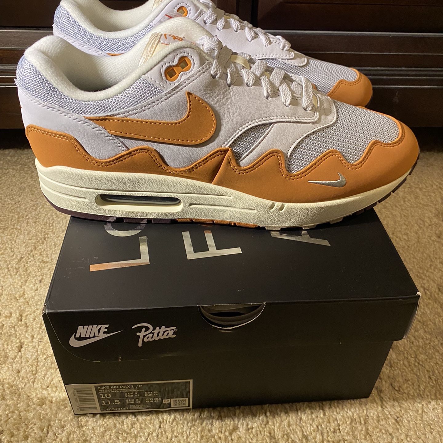 Nike X Patta Air Max 1 Waves Monarch Special Box DH1348-001SP from