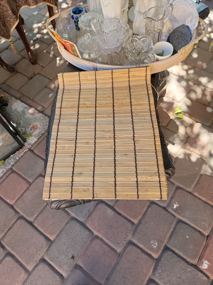 Table Bamboo Runner With 4 Matt