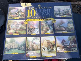 Thomas Kinkade Home & Heart Collection 10 Jigsaw Puzzles