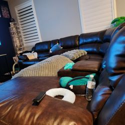 Brown L Shape RECLINING Sofa