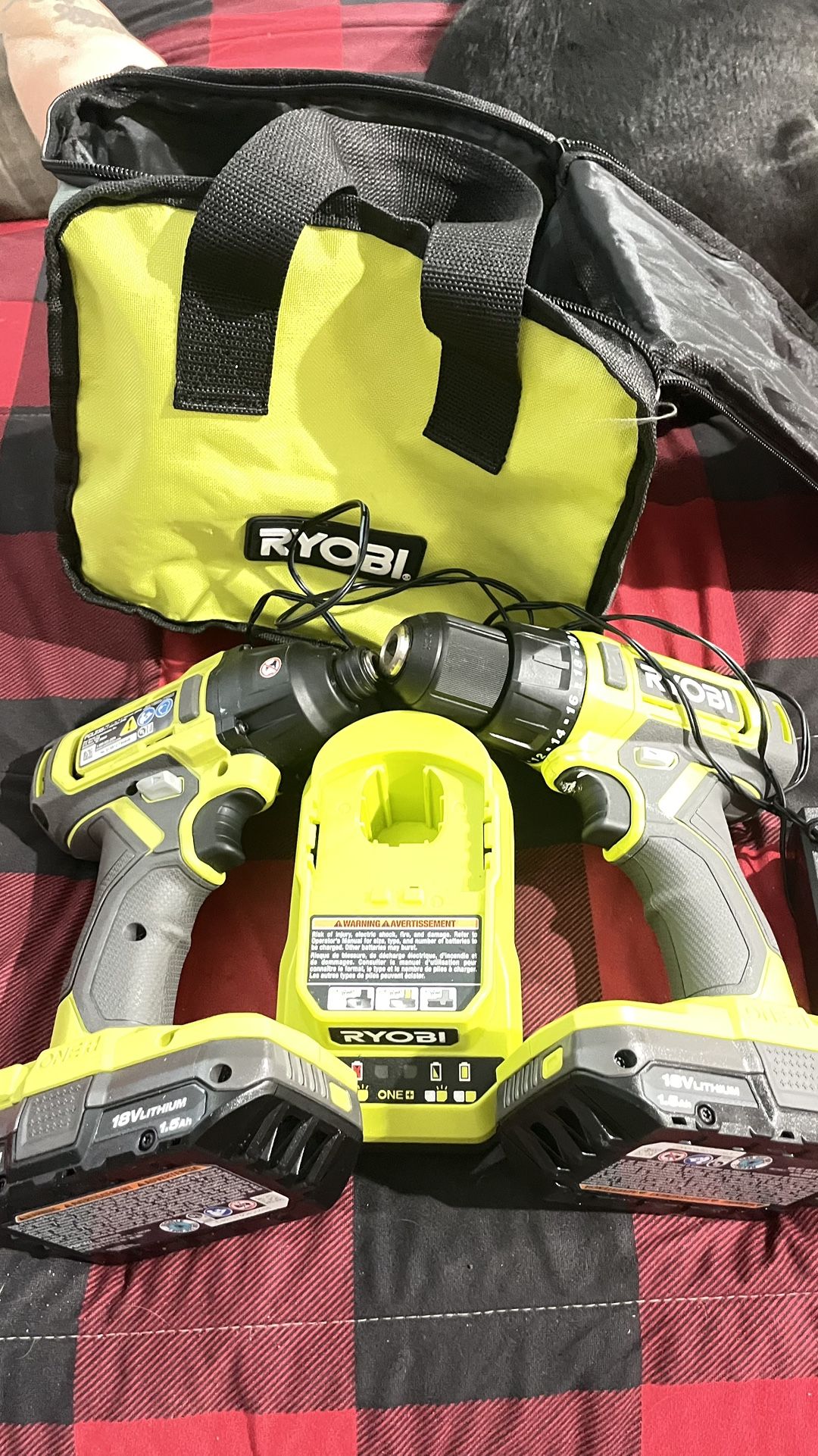 Ryobi Power Duo: Drill & Impact w/ 2 Batteries + Charger