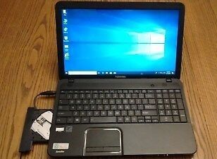 Toshiba 16 inch Laptop AMD Duo Core 8 GB RAM 120 GB SSD DVD-RW Webcam WiFi Windows 10