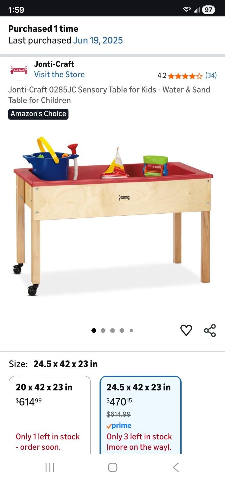 Jonti Craft Sensory Table w/ kinetic sand and toys