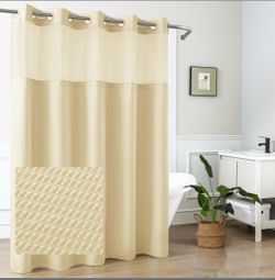 No hooks shower curtains