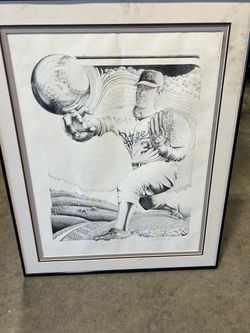 Nolan Ryan drawing by Wayne McDonald