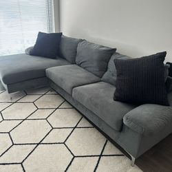MODERN VELVET LARGE SECTIONAL SOFA