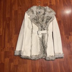 Bebe Warm Inside Suede Coat