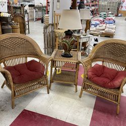 Rattan Chairs And Table set