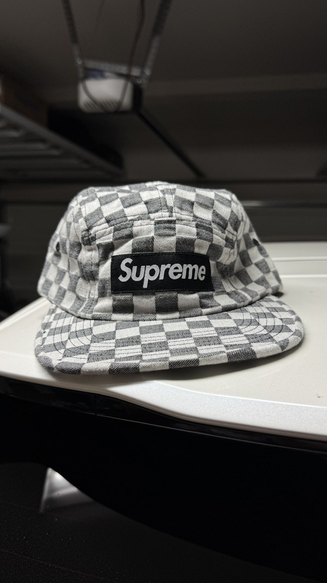 Supreme Checkerboard Camp Cap