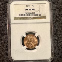 1941 penny NGC  MS66