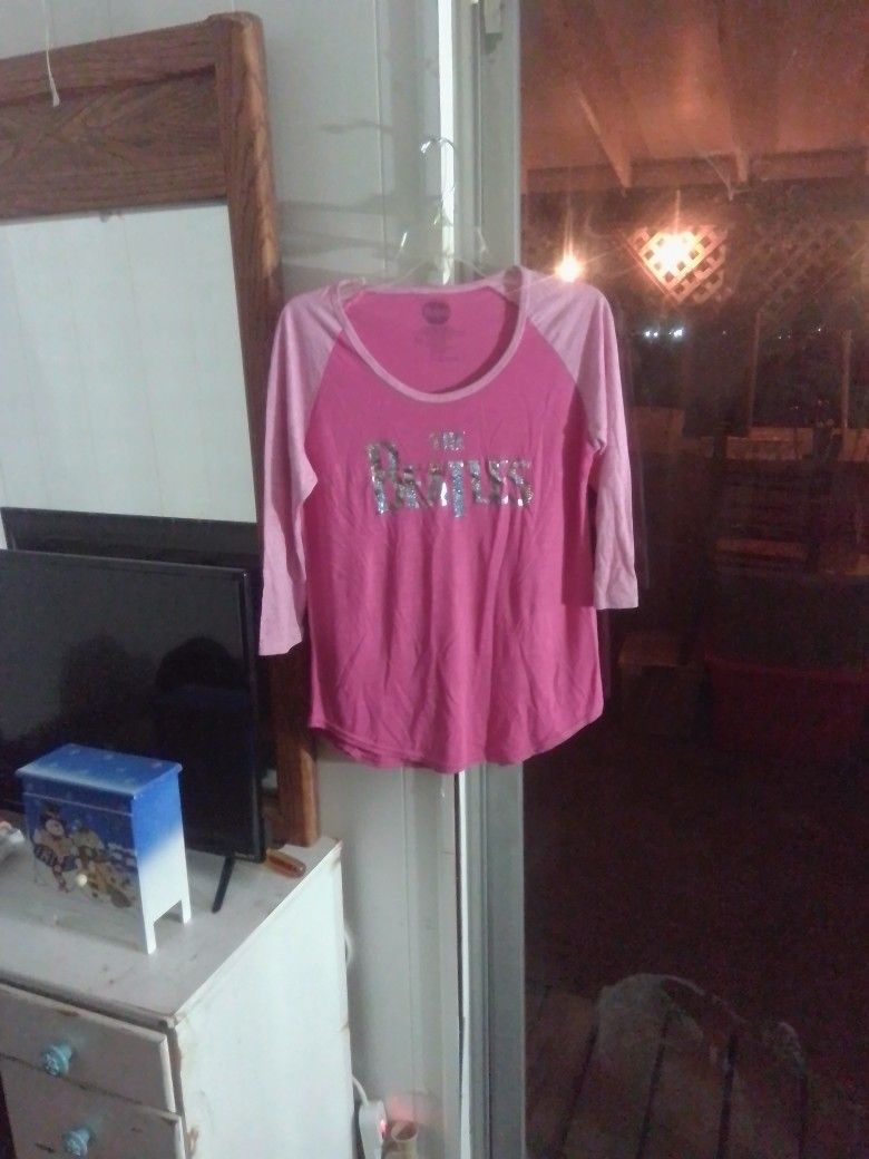 Two Tone Pink Base Ball Tee